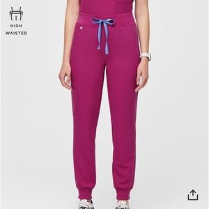 Figs Raspberry scrub pants